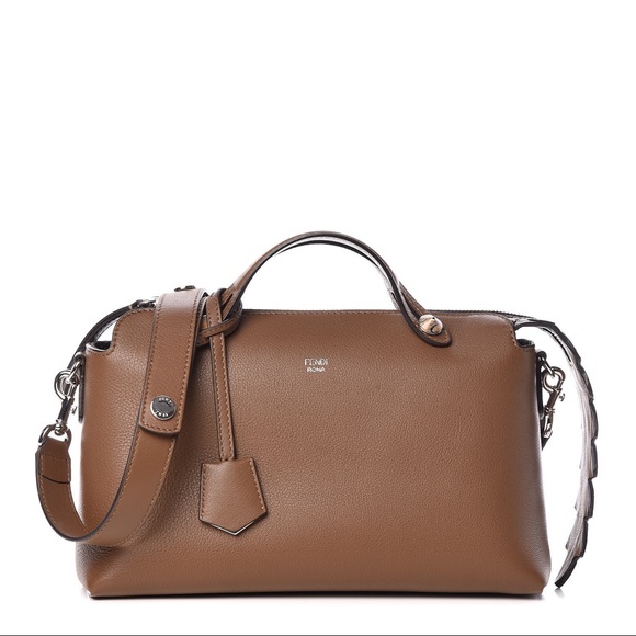 Fendi Small Croc Tail Brown By The Way Satchel Handbag Purse Bag - Picture 1 of 16